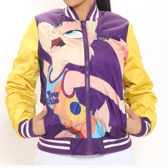 Members Only Jackets & Blazers - Looney Tunes Members Only Jacket Space Jam A New Legacy Pink Lola Bunny Womens S